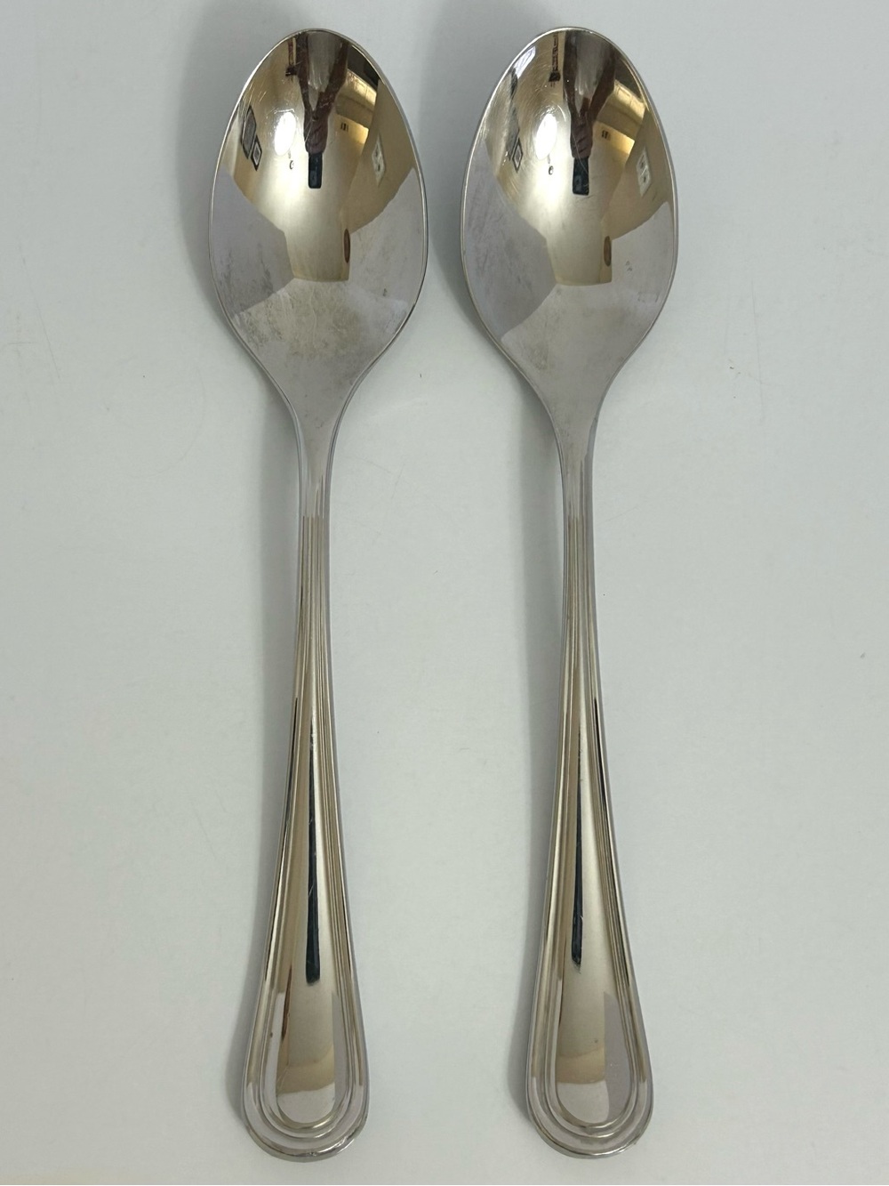 Robert Welch Aston 18/10 Stainless oval Soup/ Table Spoons 8 1/2 - Set of 2